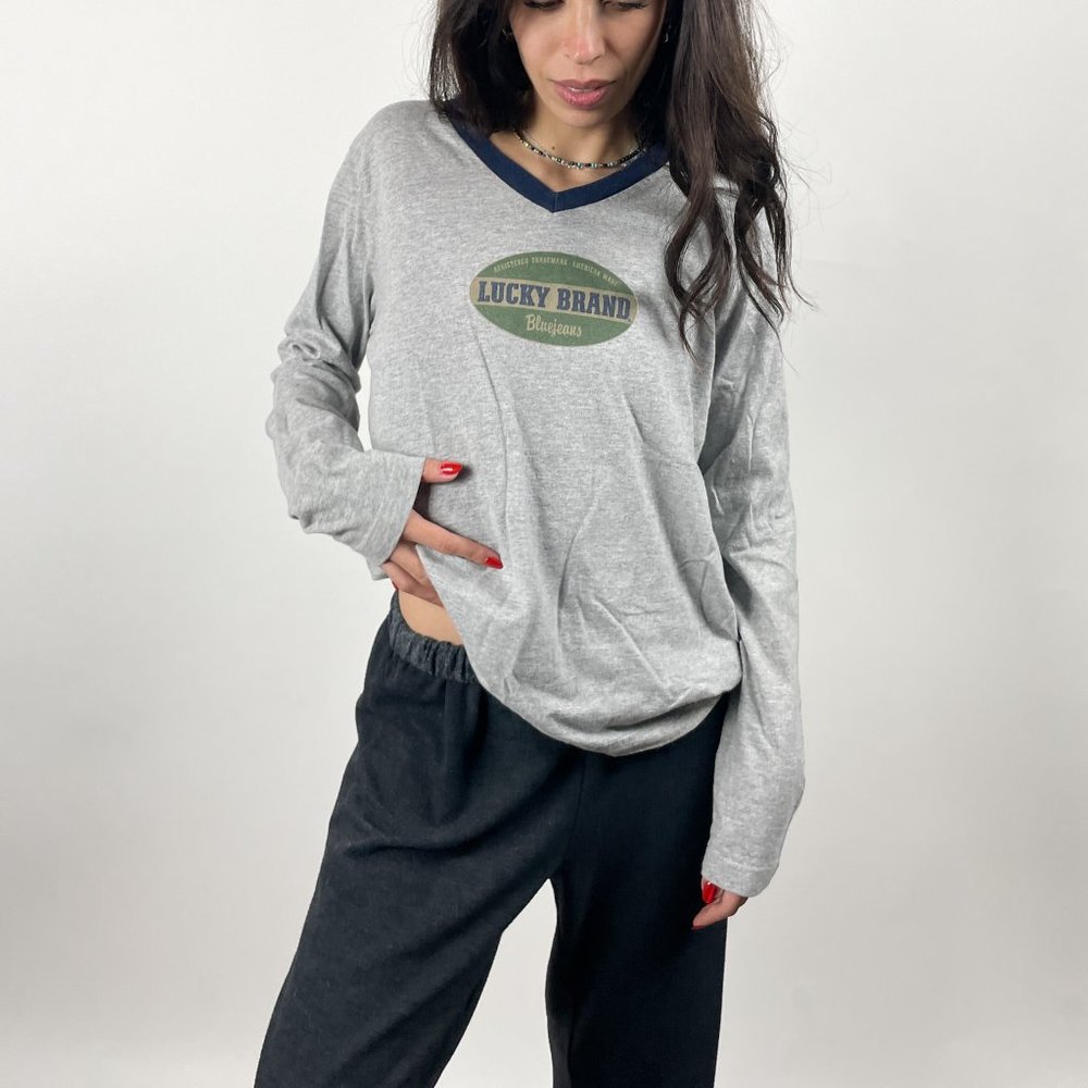 Y2K CLASSIC LUCKY BRAND LONG SLEEVE T-SHIRT